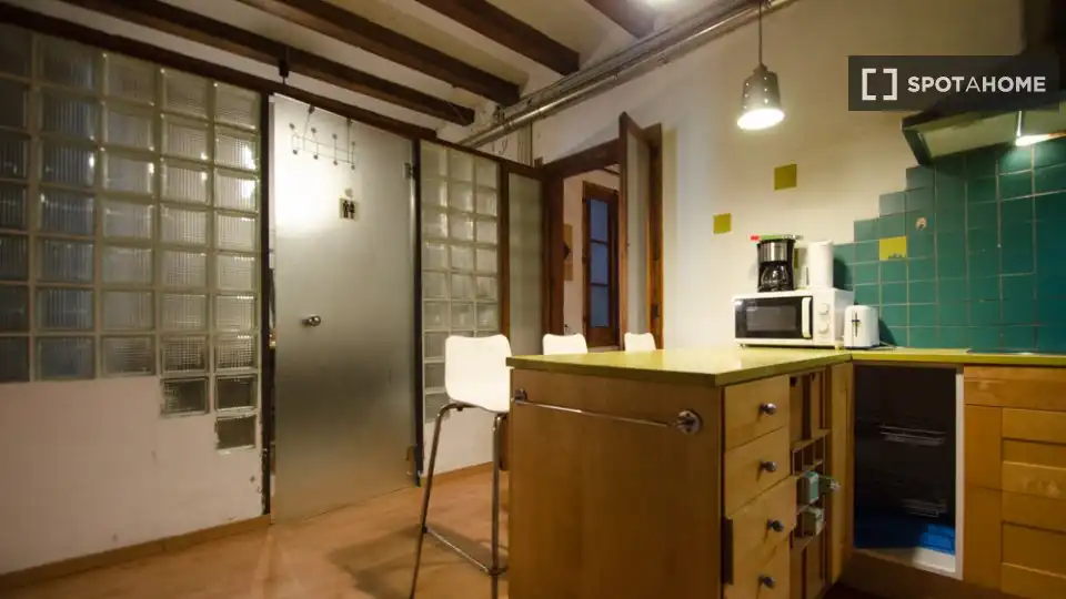 Cocina de Piso de alquiler en Barcelona con Aire acondicionado, Calefacción y Amueblado
