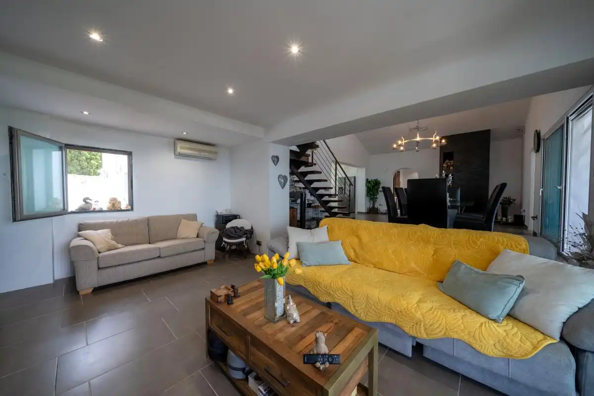 Sala d'estar de Casa o xalet en venda en Jávea / Xàbia amb Aire condicionat, Calefacció i Jardí privat