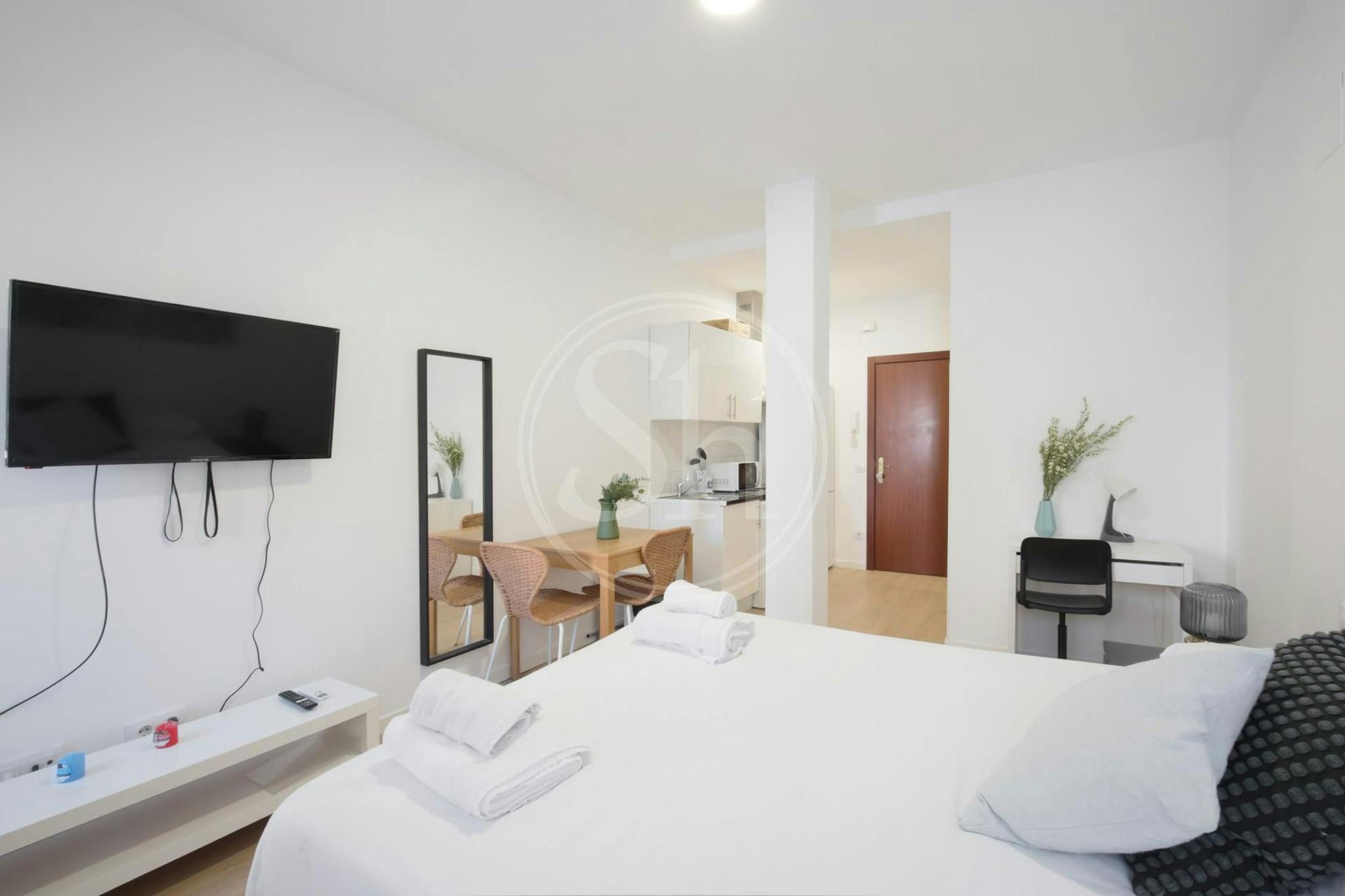 Bedroom of Flat to rent in  Madrid Capital  with Air Conditioner, Heating and Furnished