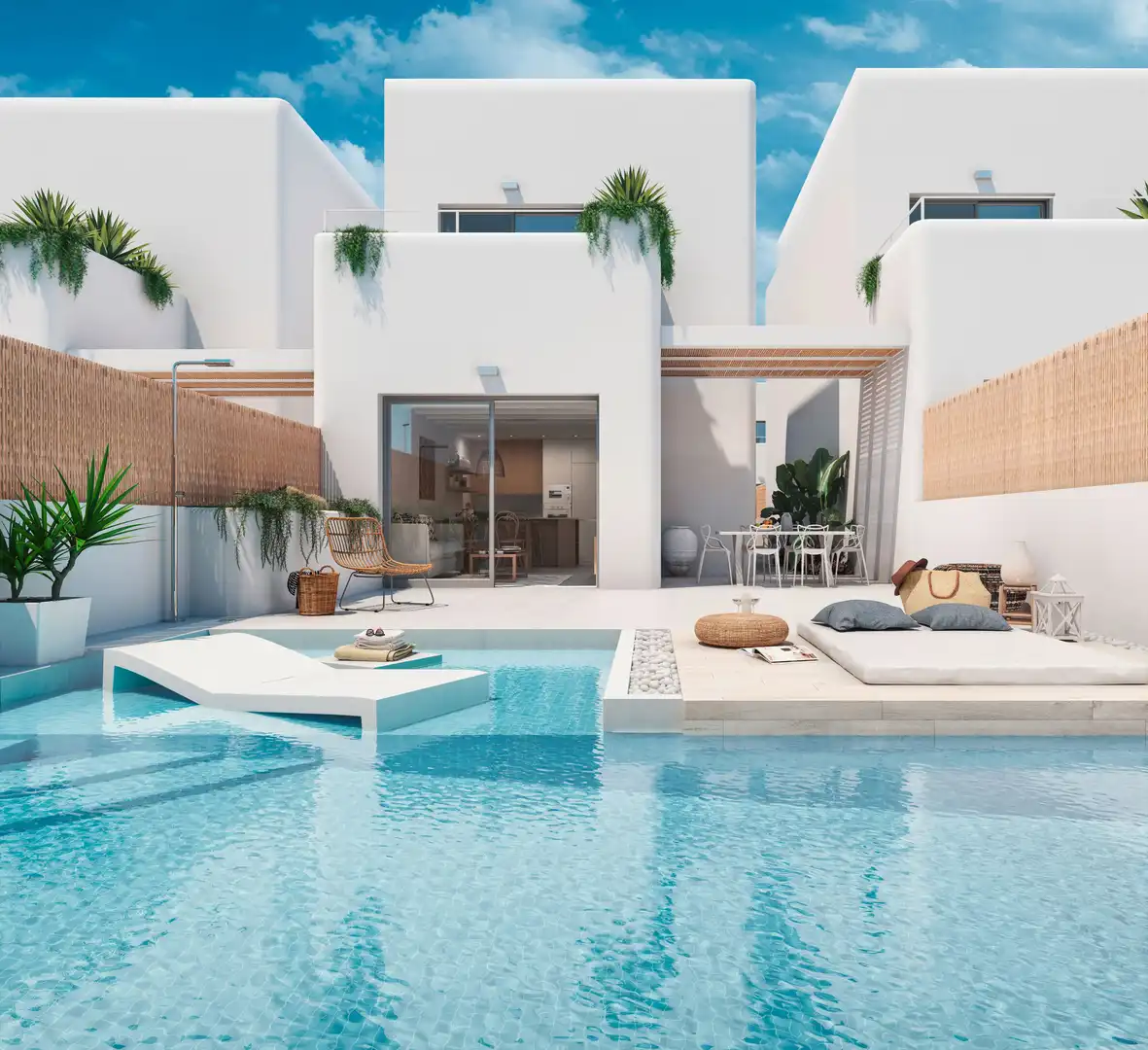Piscina de Casa adosada en venda en San Fulgencio amb Jardí privat, Terrassa i Piscina