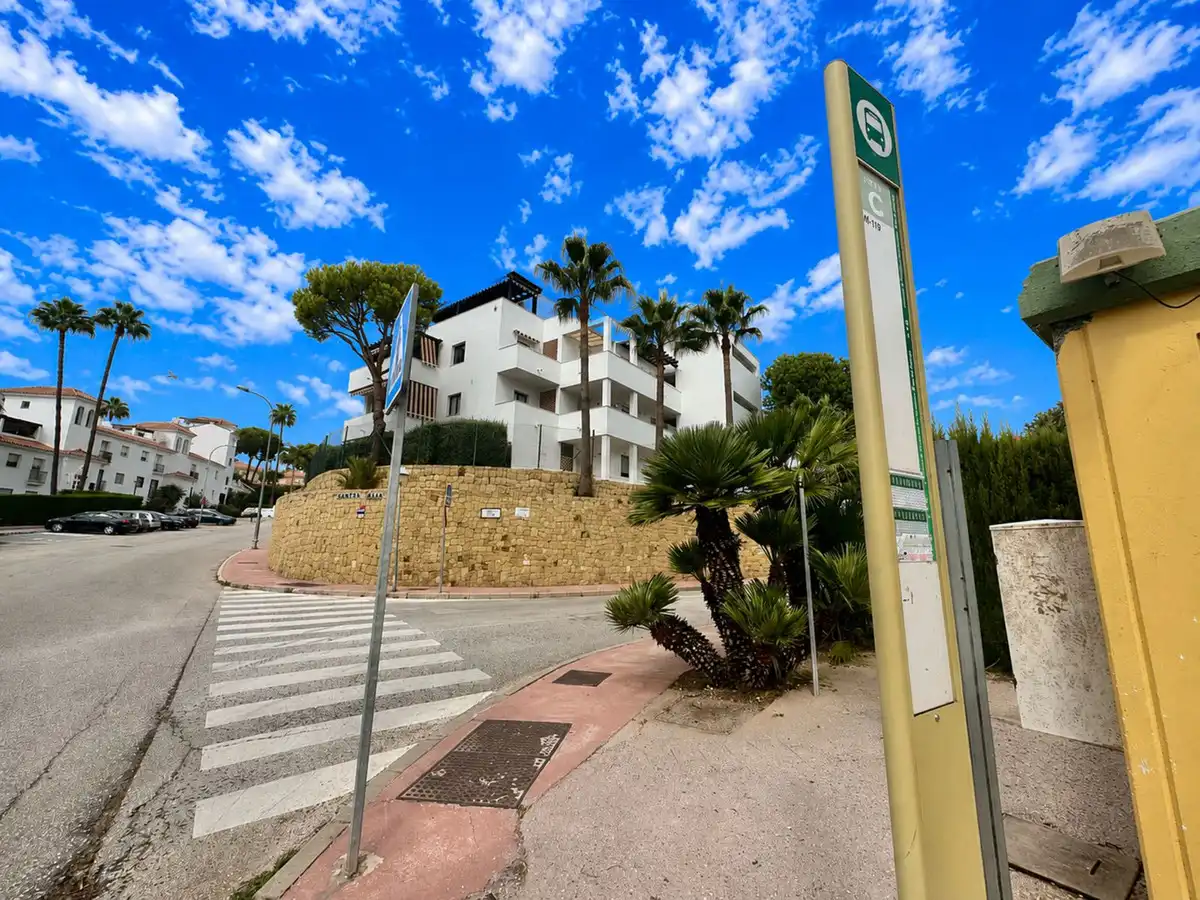 Außenansicht von Wohnungen zum Verkauf in Mijas mit Klimaanlage, Heizung und Terrasse