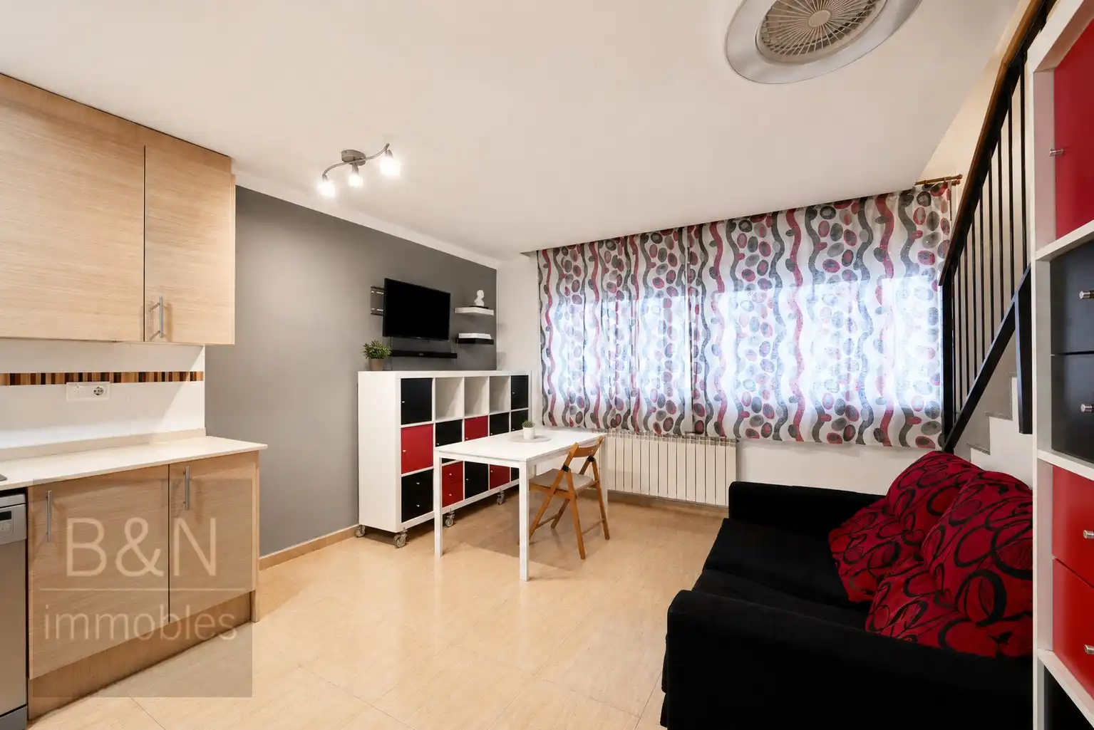 Wohnzimmer von Maisonette zum Verkauf in Terrassa mit Heizung und Terrasse
