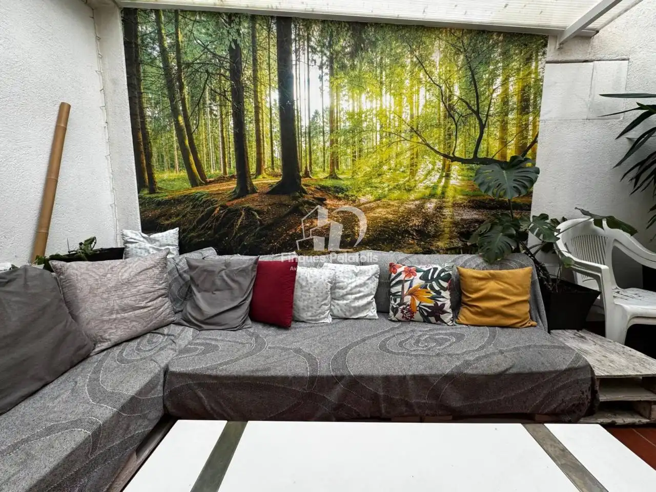 Living room of Flat for sale in Blanes  with Heating, Parquet flooring and Terrace