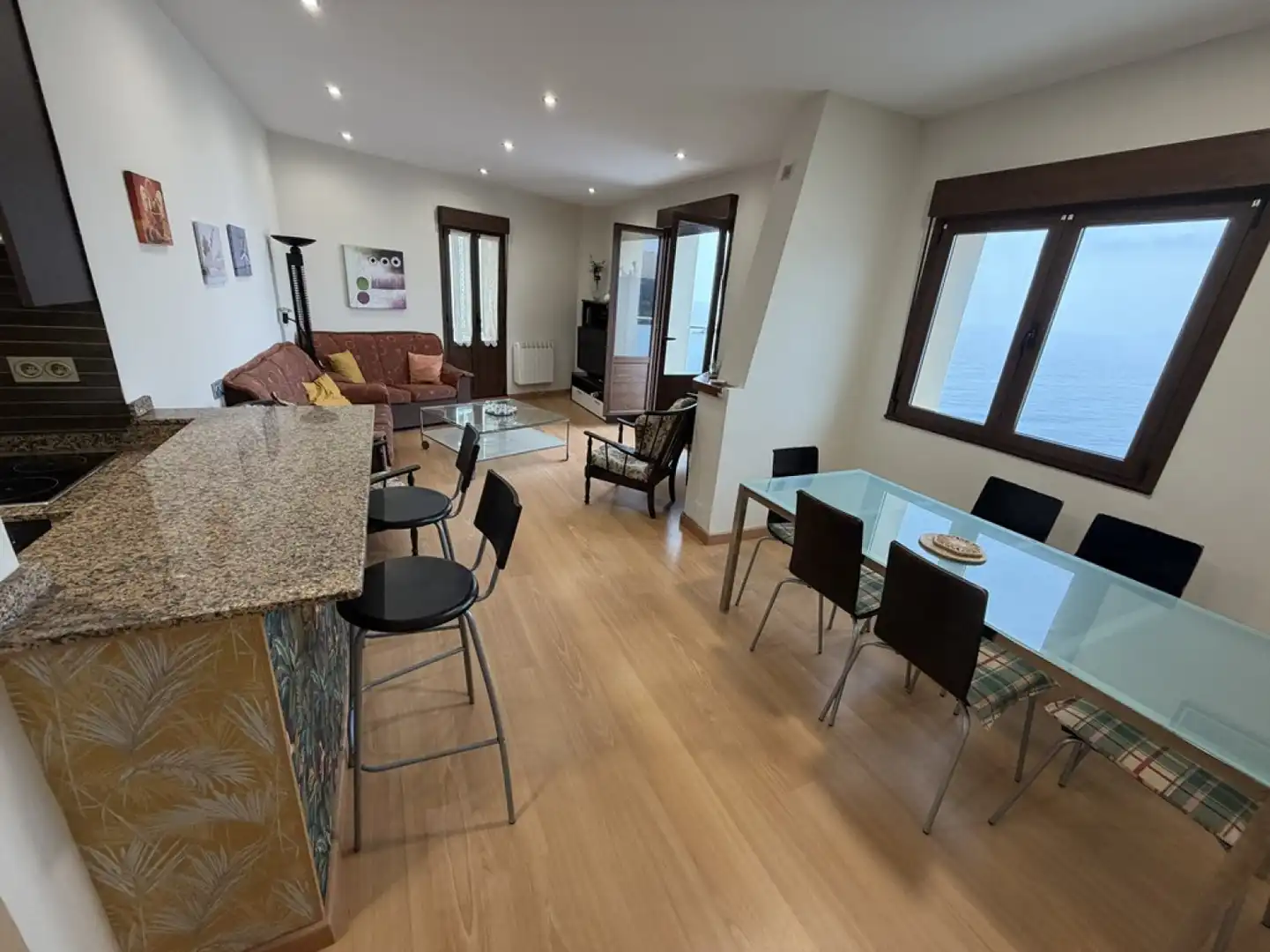Living room of Flat for sale in Colunga  with Heating, Furnished and Balcony