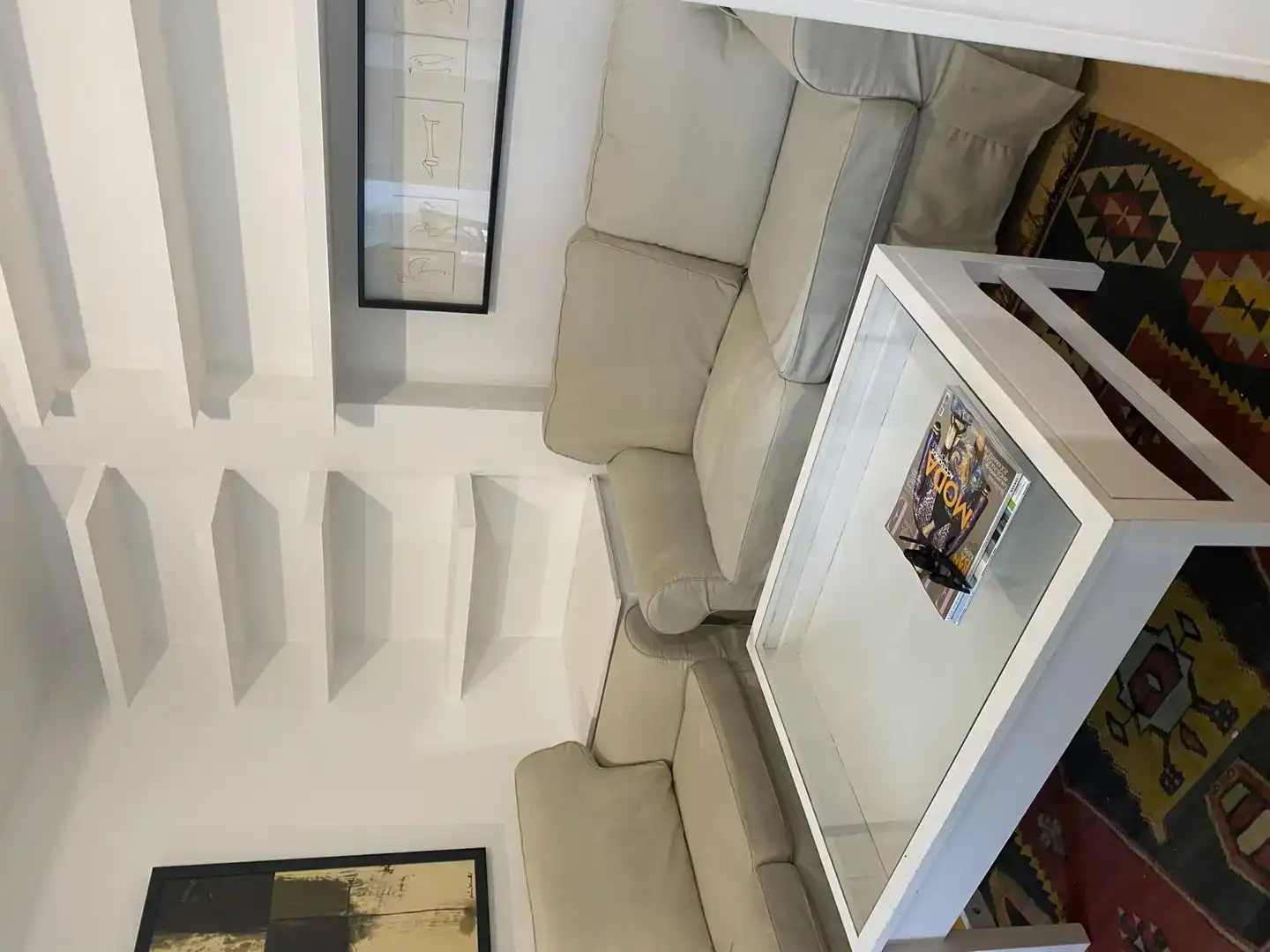 Wohnzimmer von Wohnungen zur Miete in  Madrid Capital mit Klimaanlage und Balkon