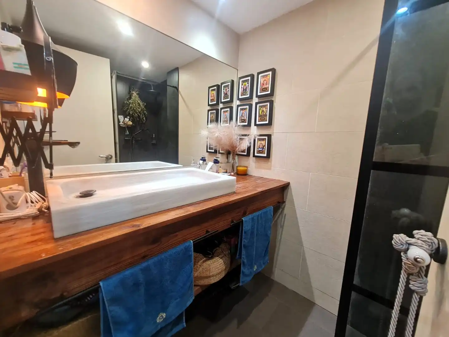 Badezimmer von Wohnung zum Verkauf in Moià mit Heizung, Privatgarten und Ofen