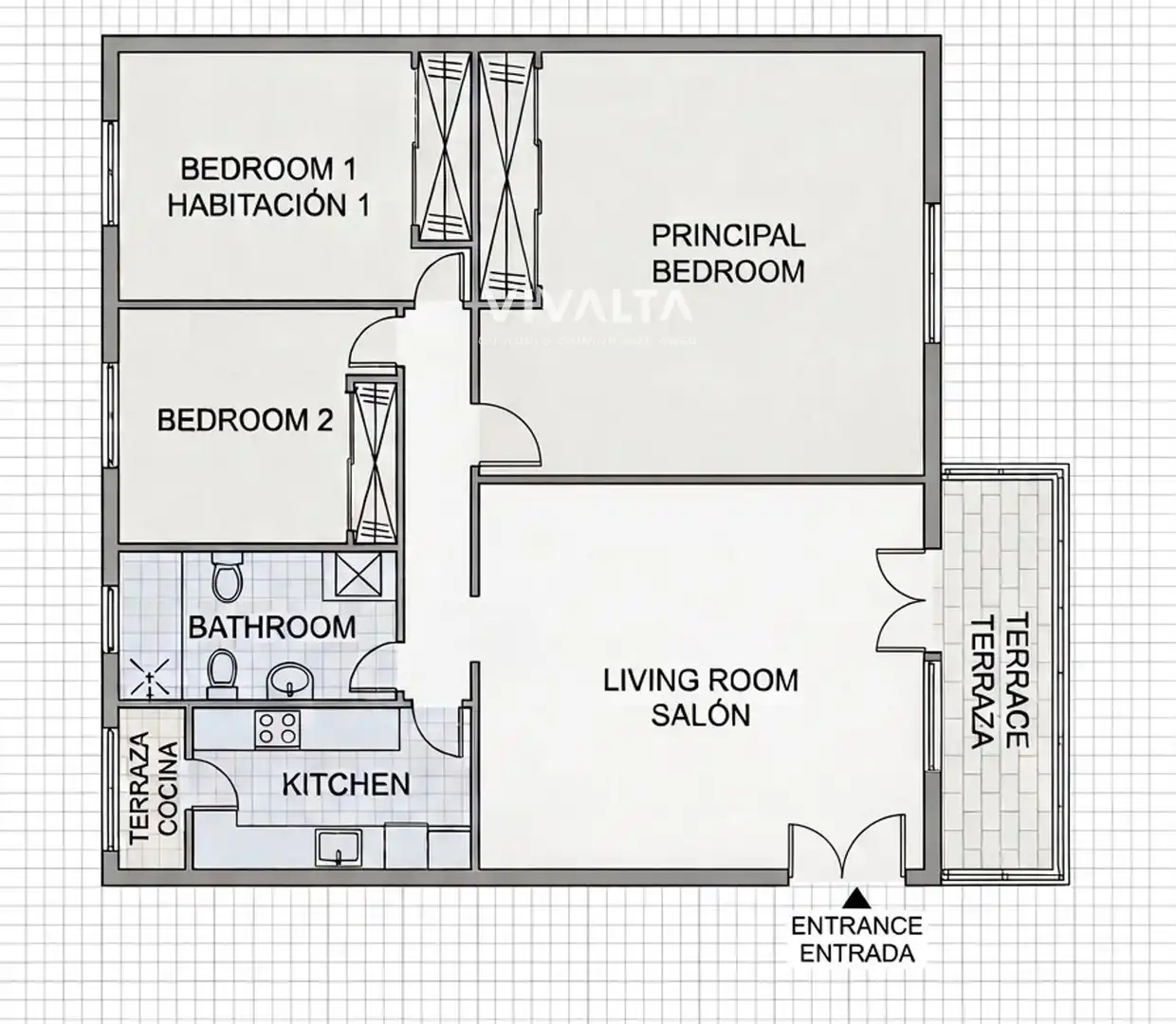 Piso en venta en Madrid con Aire acondicionado, Calefacción y Terraza
