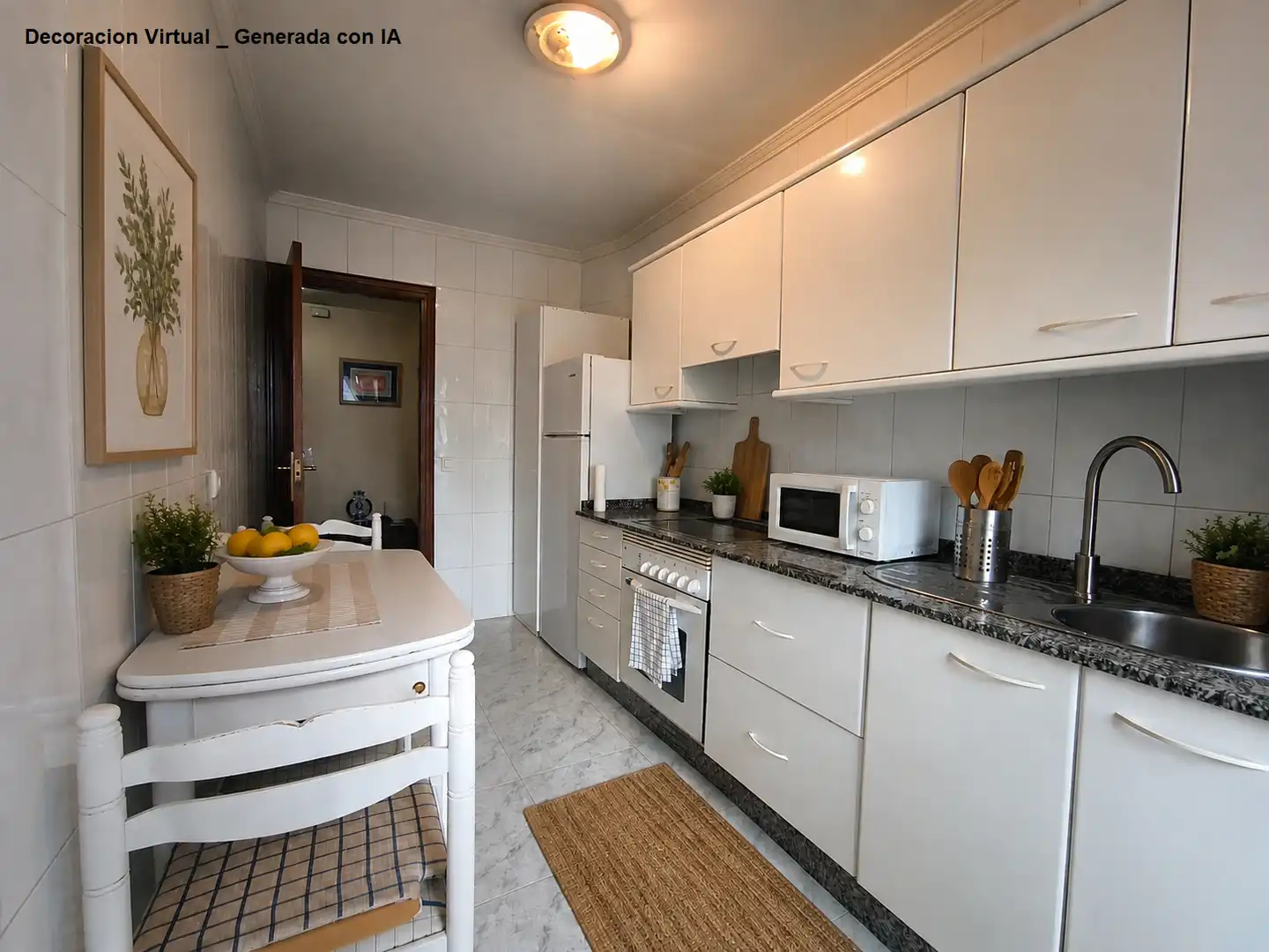 Kitchen of Flat for sale in Vilagarcía de Arousa  with Heating, Parquet flooring and Storage room