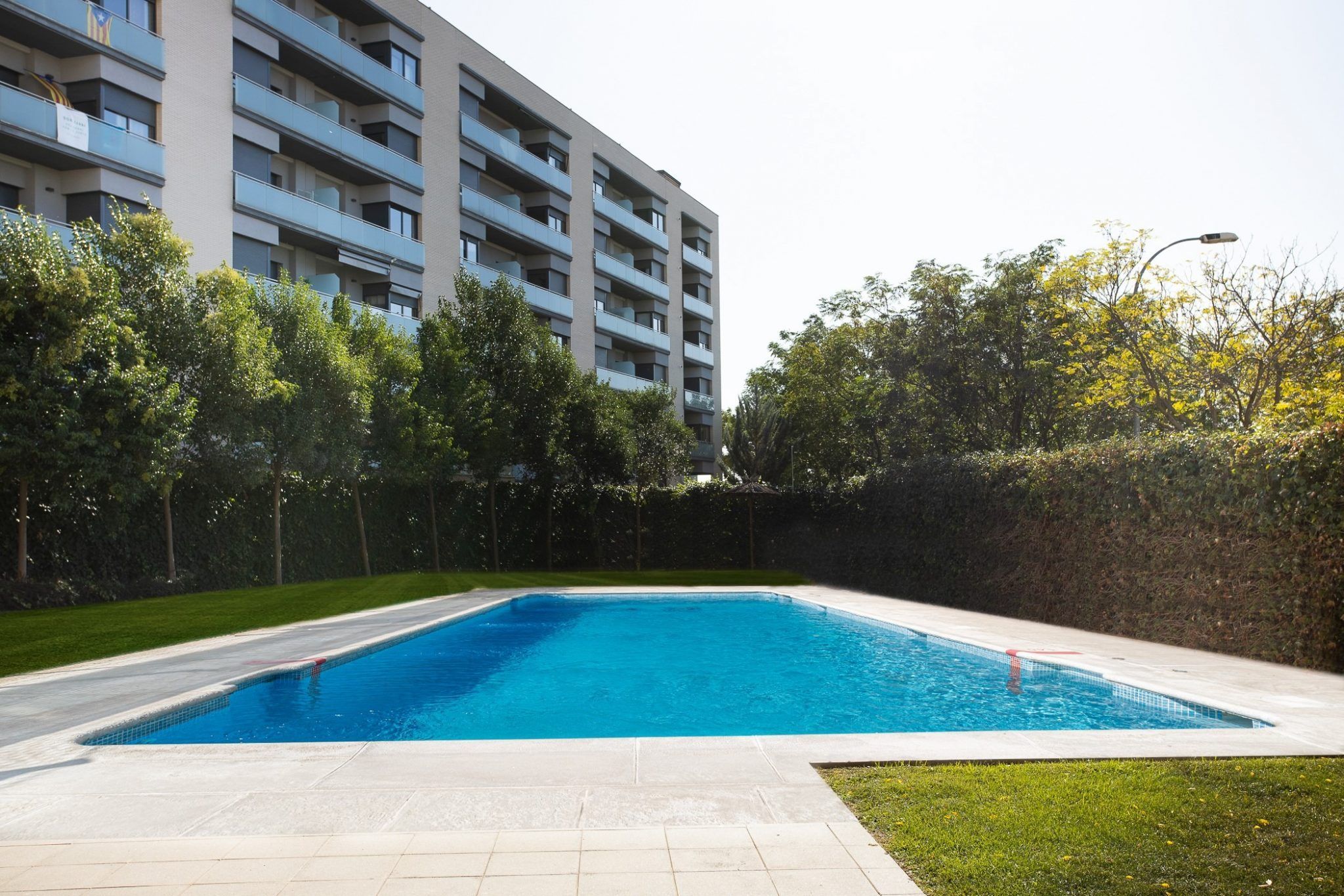 Swimming pool of Flat for sale in  Lleida Capital  with Parquet flooring, Terrace and Storage room