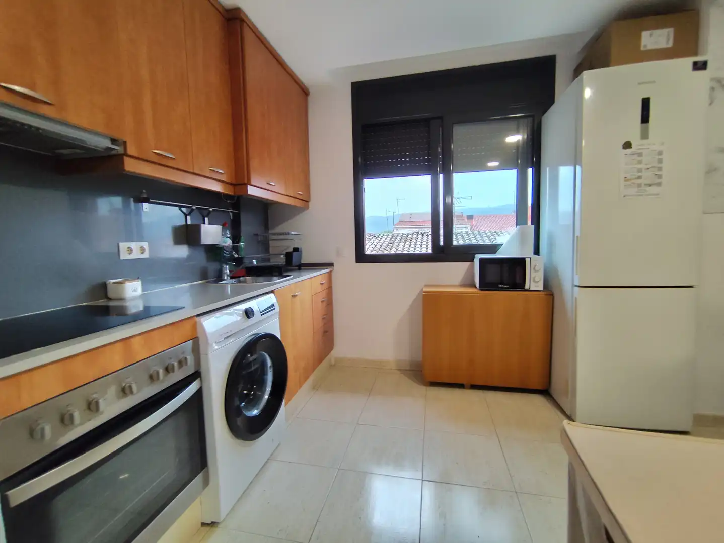 Küche von Wohnung zum Verkauf in Vilanova del Camí mit Klimaanlage, Möbliert und Ofen