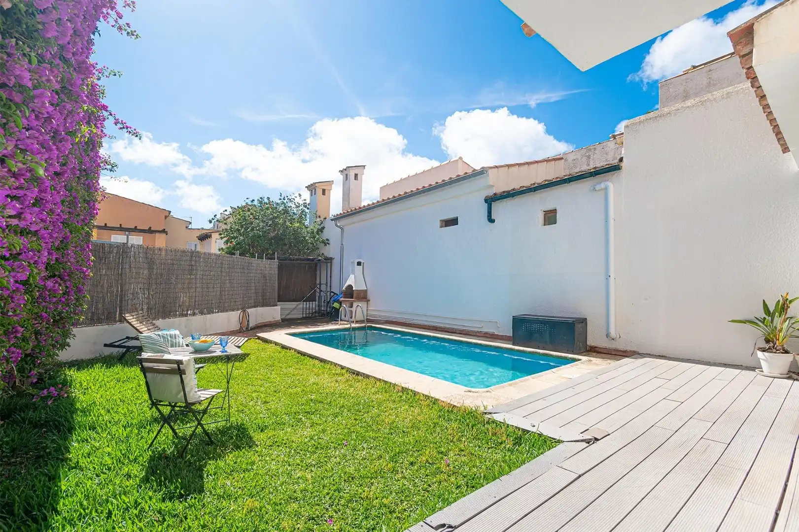 Piscina de Casa adosada en venda en Calvià amb Aire condicionat, Calefacció i Jardí privat