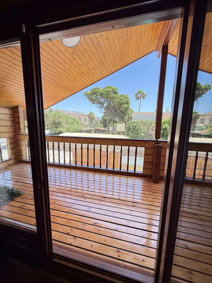 Terraza de Casa o chalet de alquiler en Roquetas de Mar con Jardín privado, Piscina y Amueblado
