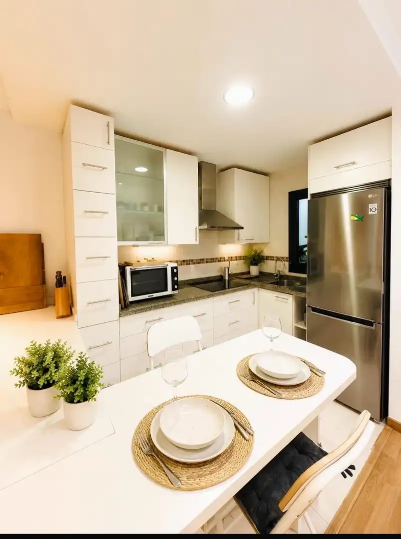 Kitchen of Flat for rent in Las Palmas de Gran Canaria  with Air Conditioner, Parquet flooring and Terrace