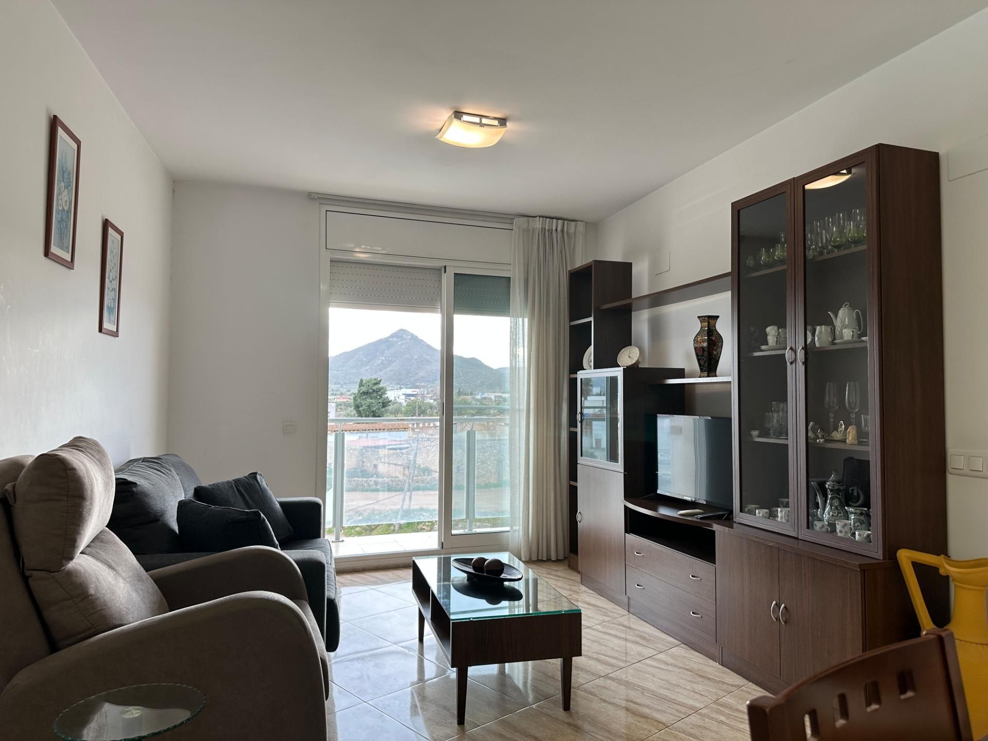 Living room of Flat for sale in Amposta  with Terrace, Storage room and Furnished