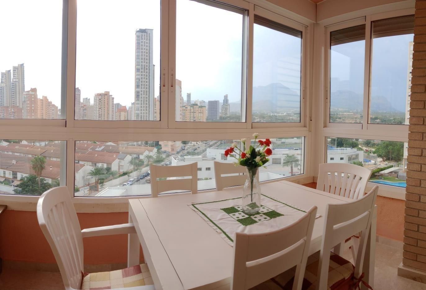 Dining room of Apartment for sale in Benidorm  with Air Conditioner, Private garden and Terrace