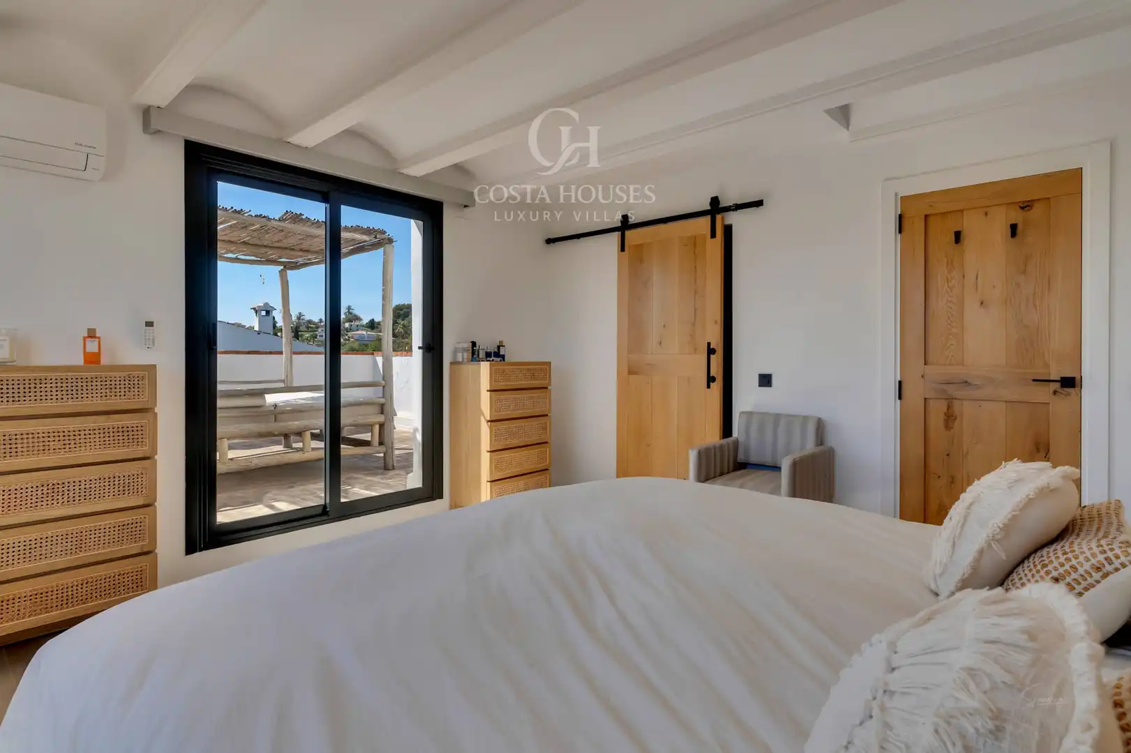 Bedroom of Houses for sale in Jávea / Xàbia  with Air Conditioner, Heating and Private garden