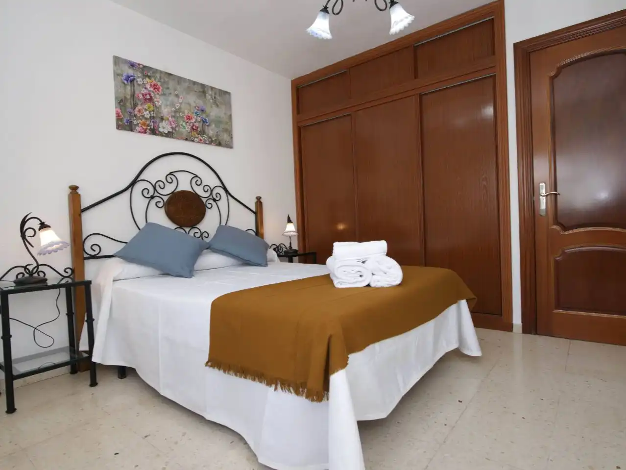 Schlafzimmer von Wohnung zur Miete in Rincón de la Victoria mit Klimaanlage, Terrasse und Balkon