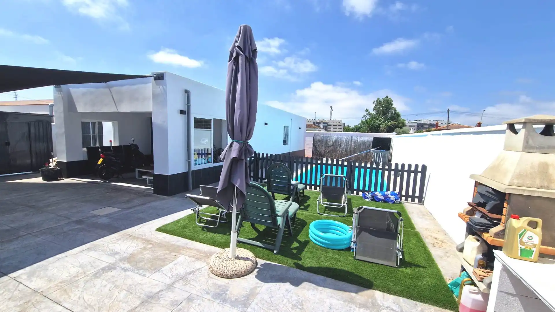 Terrassa de Casa o xalet en venda en El Puerto de Santa María amb Aire condicionat, Jardí privat i Terrassa