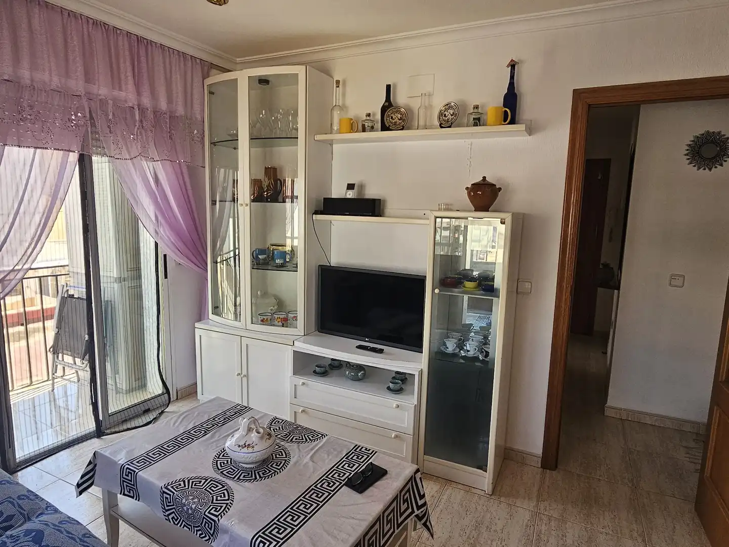 Living room of Flat for sale in Santa Pola  with Air Conditioner, Furnished and TV