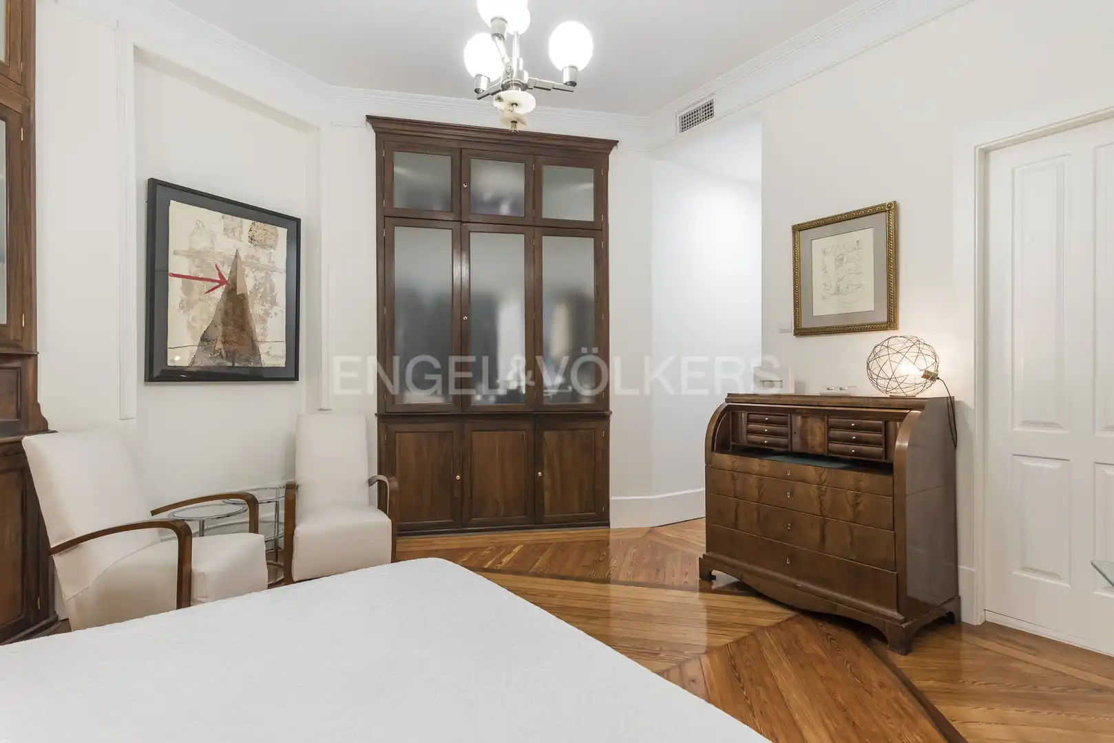 Bedroom of Flat for rent in Madrid  with Heating and Furnished