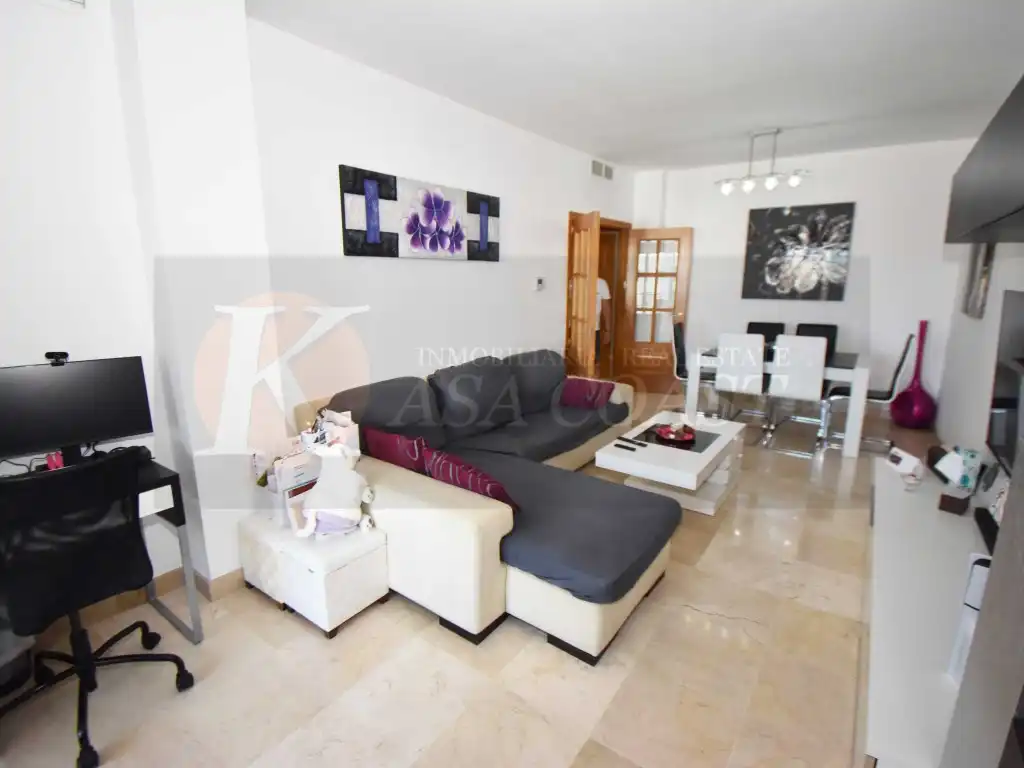 Living room of Flat for sale in Mijas  with Air Conditioner, Private garden and Terrace