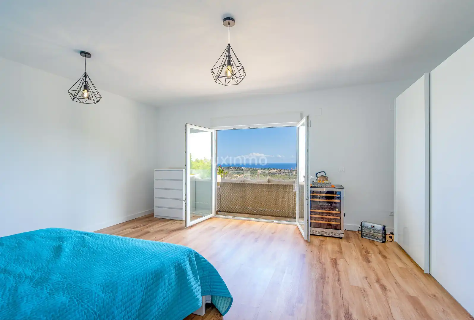 Schlafzimmer von Haus oder Chalet zum Verkauf in Calpe / Calp mit Klimaanlage, Heizung und Terrasse