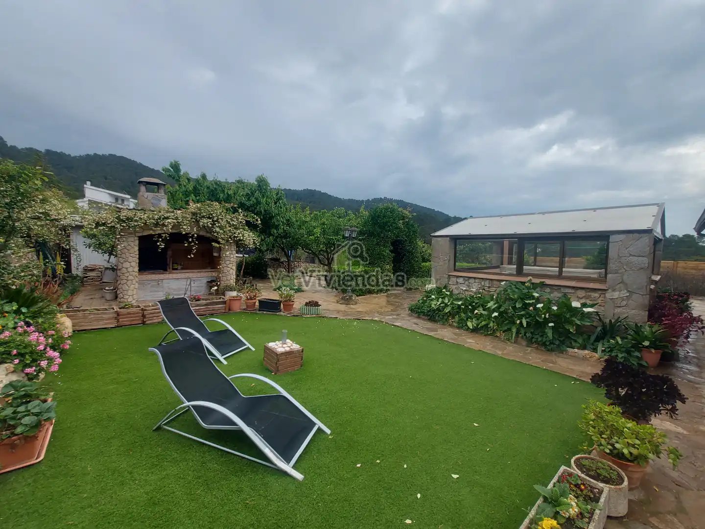 Jardí de Casa o xalet en venda en Vallirana amb Aire condicionat, Calefacció i Jardí privat