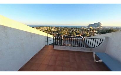 Exterior view of Single-family semi-detached for sale in Calpe / Calp  with Air Conditioner, Private garden and Terrace