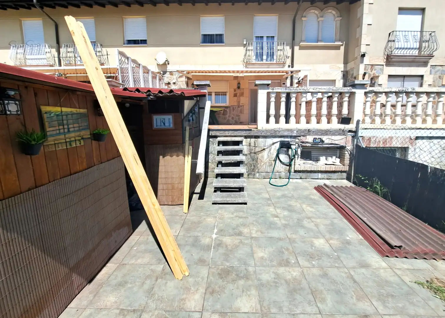 Terrasse von Einfamilien-Reihenhaus zum Verkauf in Zarratón mit Heizung, Terrasse und Möbliert