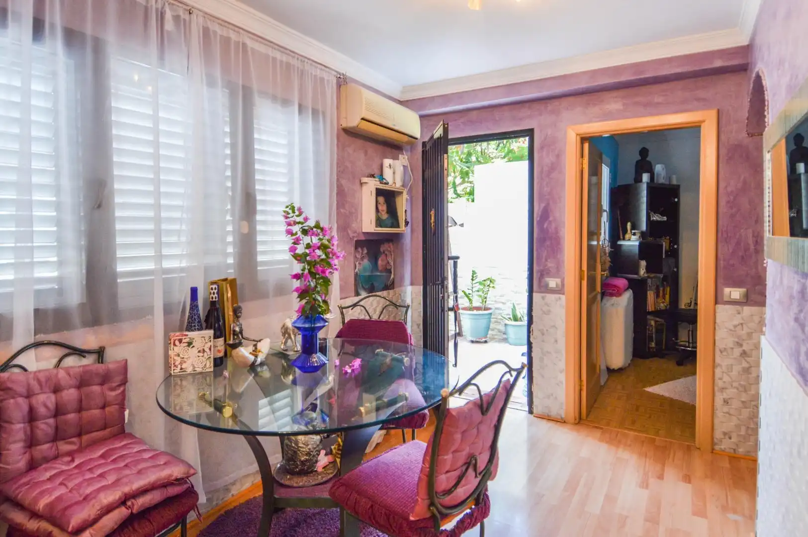 Esszimmer von Maisonette zum Verkauf in Mogán mit Klimaanlage, Privatgarten und Terrasse
