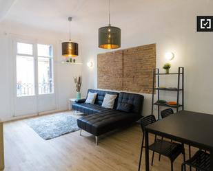 Sala d'estar de Pis de lloguer en  Barcelona Capital amb Aire condicionat, Calefacció i Moblat