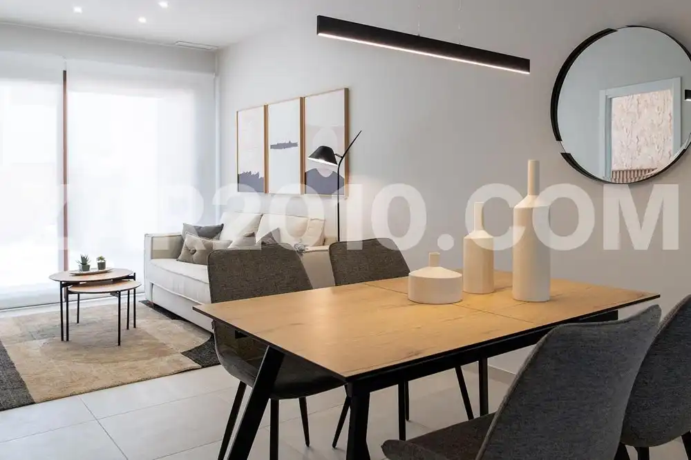 Wohnzimmer von Wohnungen zum Verkauf in Pulpí mit Klimaanlage, Privatgarten und Terrasse