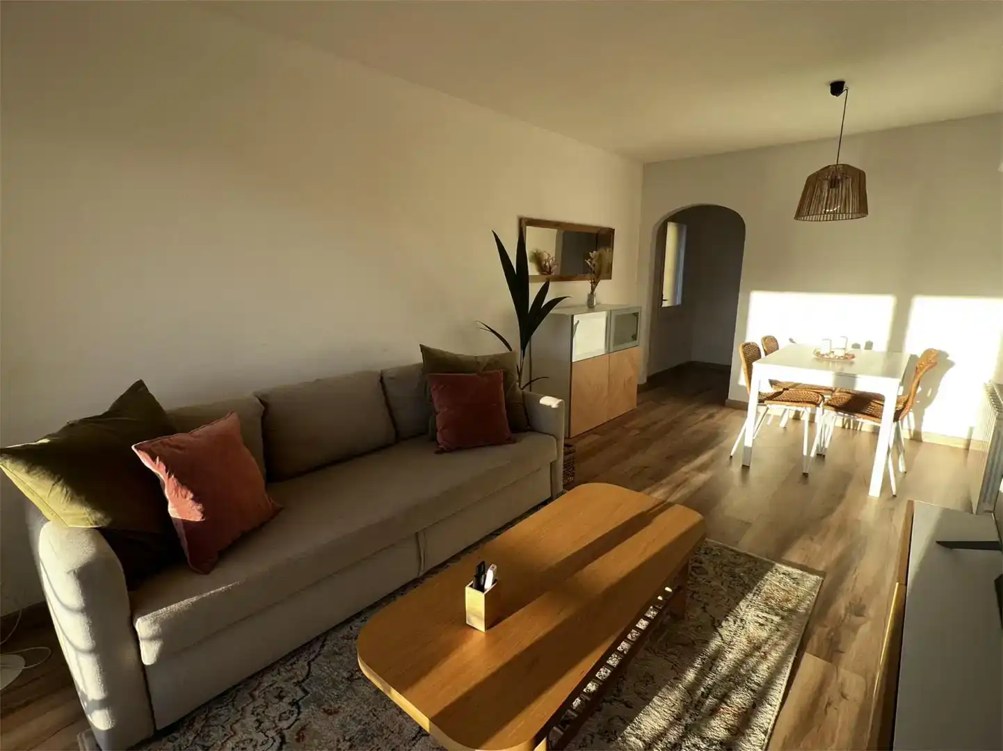 Wohnzimmer von Wohnung zur Miete in Caldes d'Estrac mit Klimaanlage