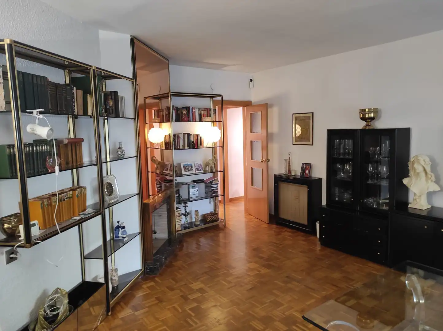 Living room of Ground floor for sale in Esplugues de Llobregat  with Air Conditioner, Heating and Parquet flooring