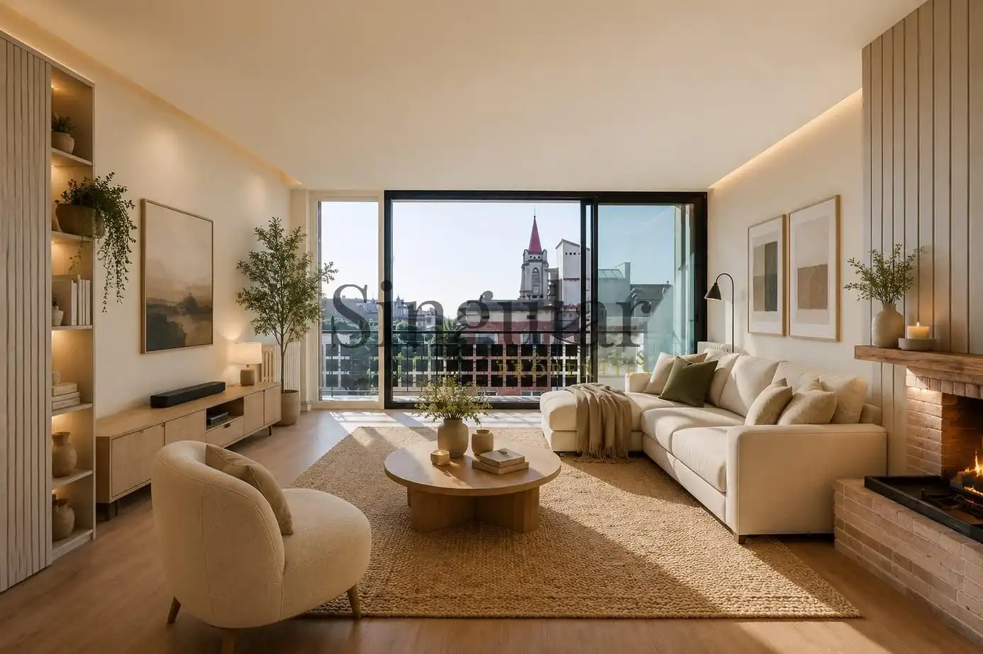 Sala d'estar de Pis en venda en Barcelona amb Aire condicionat, Calefacció i Terrassa
