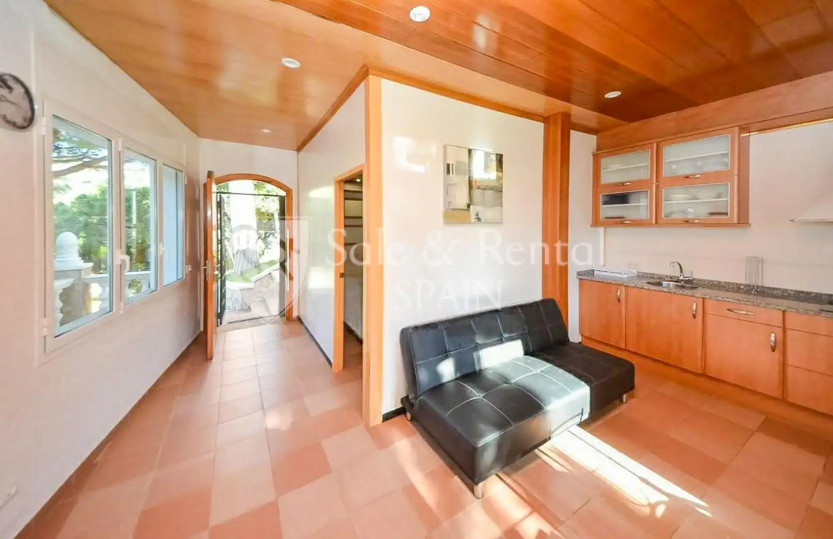 Sala d'estar de Casa o xalet en venda en Lloret de Mar amb Aire condicionat, Jardí privat i Terrassa