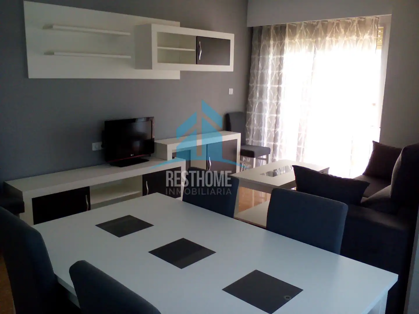 Sala de estar de Apartamento de alquiler en Cullera con Terraza, Amueblado y Piscina comunitaria