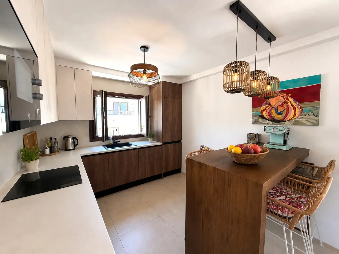 Cuina de Apartament en venda en Sant Joan de Labritja amb Aire condicionat i Terrassa