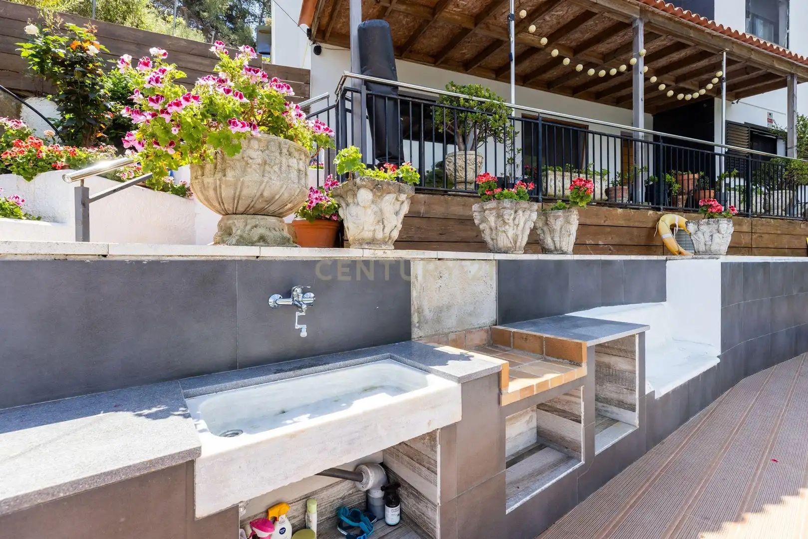 Terraza de Casa o chalet en venta en Palafolls con Aire acondicionado, Jardín privado y Piscina