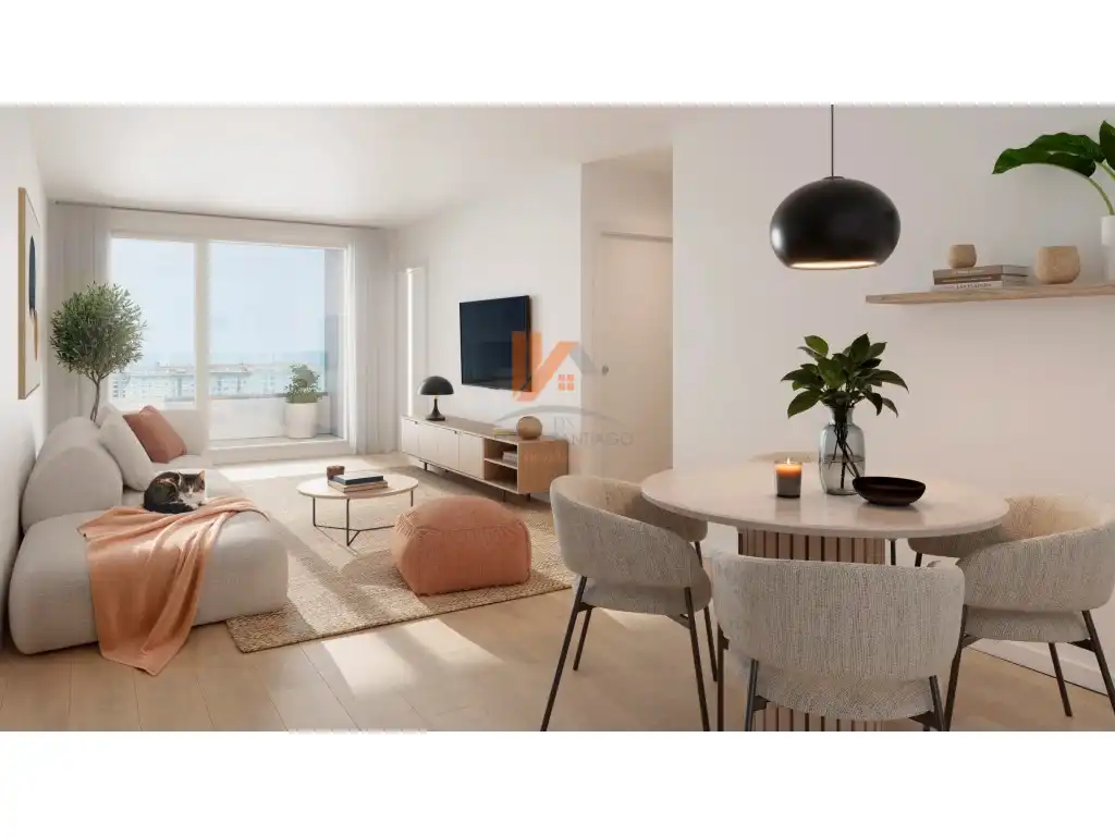 Sala de estar de Piso en venta en Cambados con Calefacción y Terraza