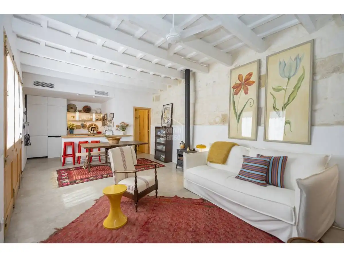 Sala de estar de Apartamento en venta en Alaior con Calefacción, Terraza y Amueblado