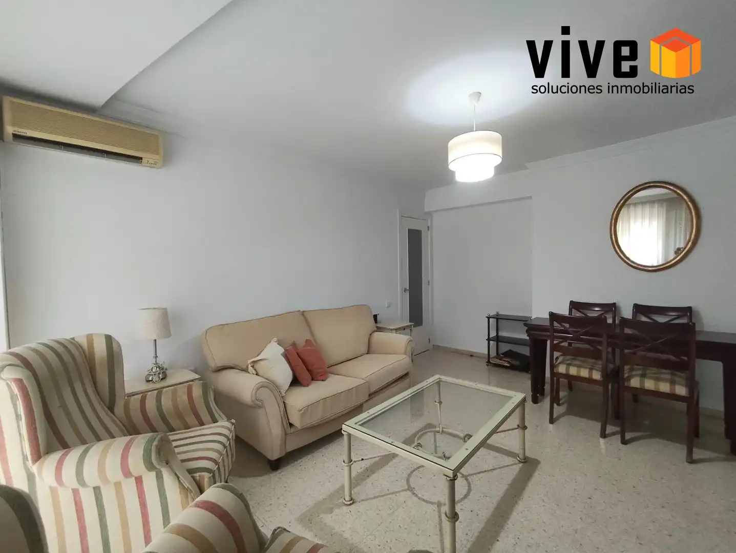 Wohnzimmer von Wohnung zur Miete in Sevilla mit Klimaanlage, Möbliert und Balkon
