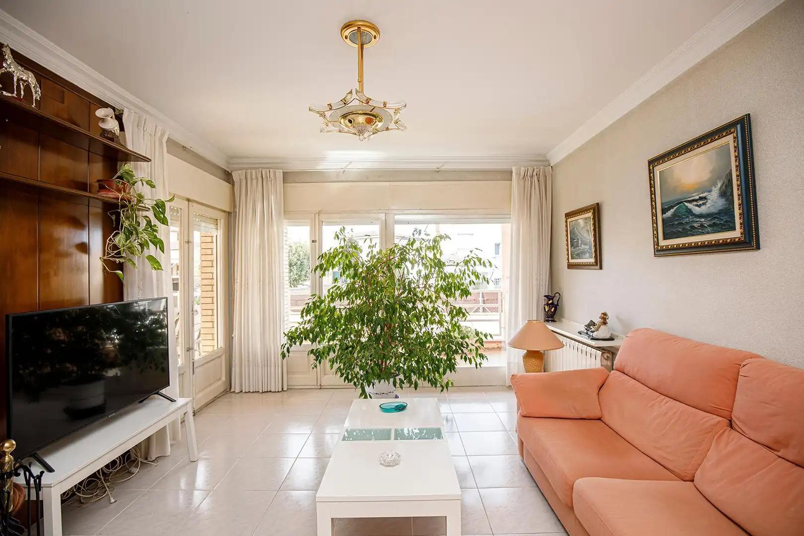 Sala de estar de Casa o chalet en venta en Quart con Aire acondicionado, Jardín privado y Terraza