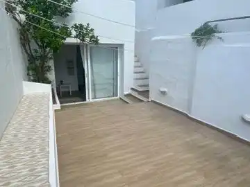 Terrasse von Erdgeschoss zur Miete in Es Mercadal mit Klimaanlage, Heizung und Terrasse