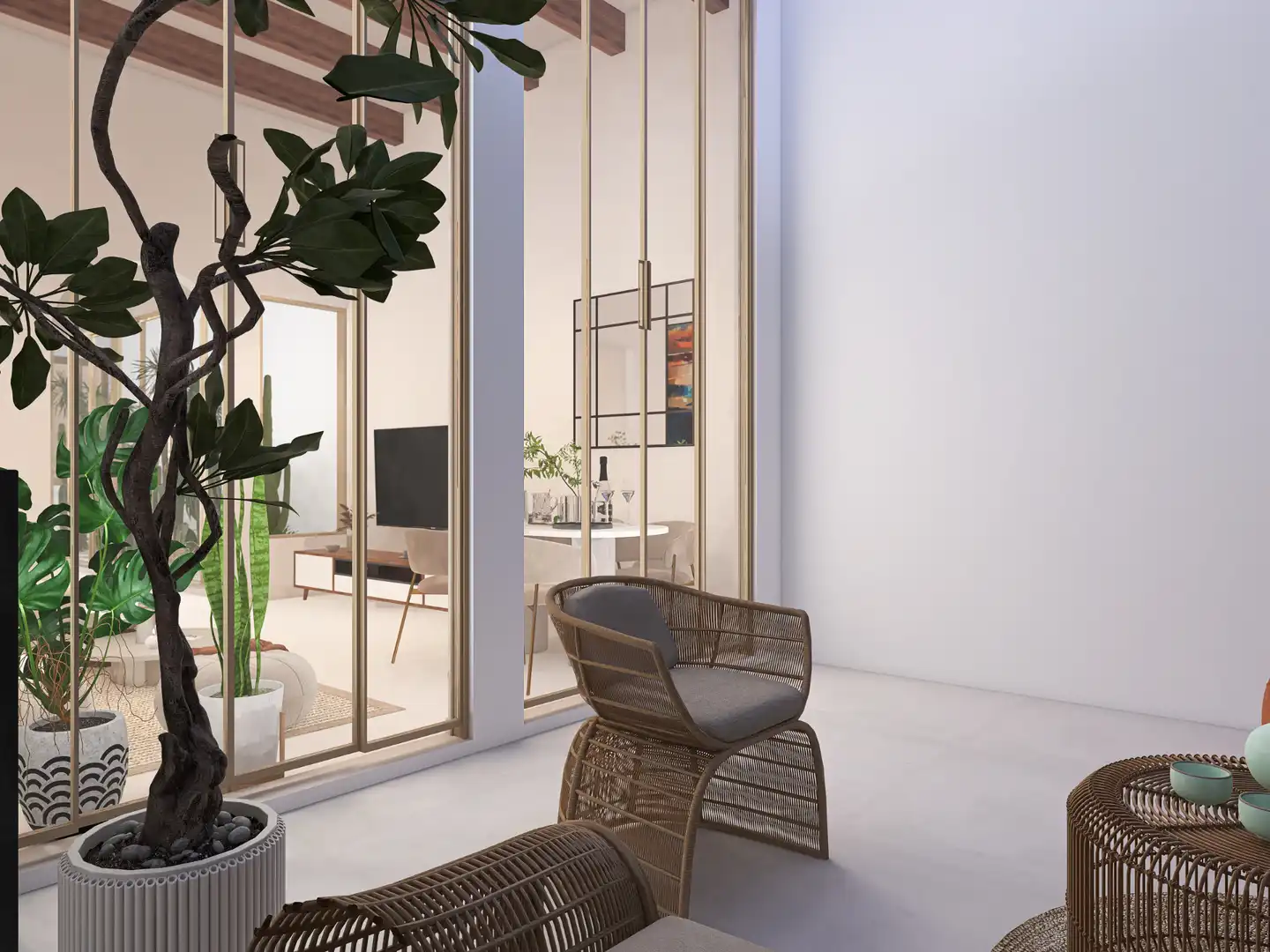 Living room of Flat for sale in Barcelona  with Private garden and Terrace
