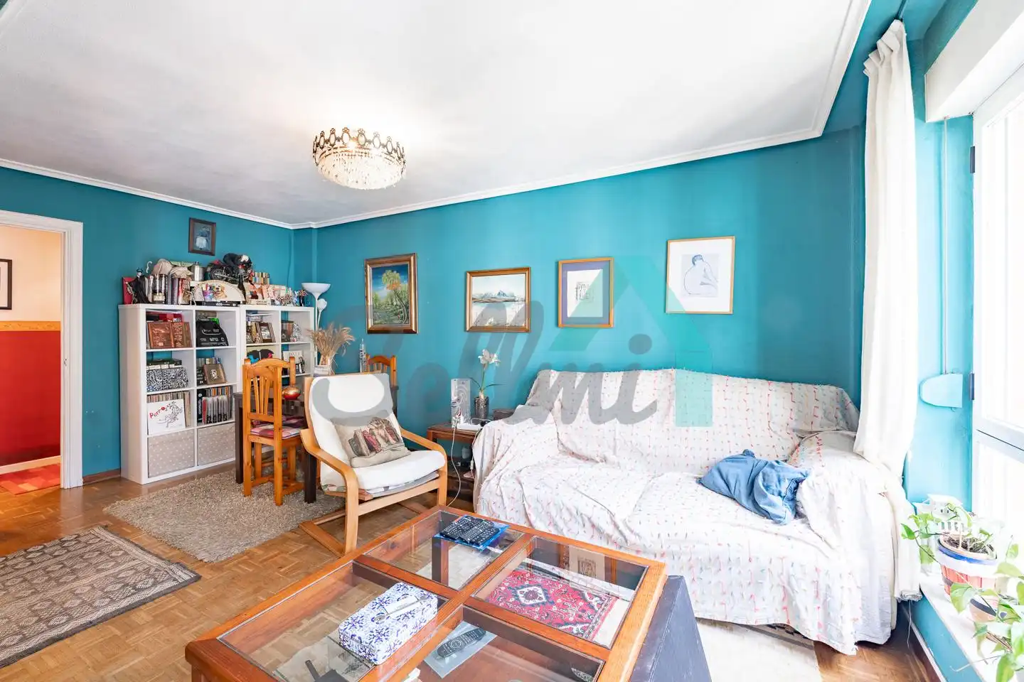 Sala de estar de Piso en venta en Gijón  con Calefacción, Parquet y Trastero