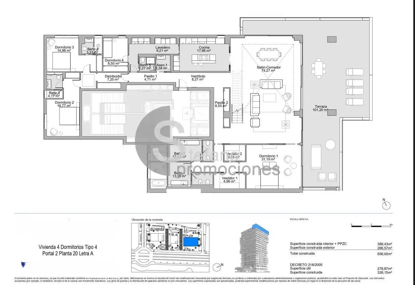 Piso con piscina en venta en Calle Pacífico, imagen 14