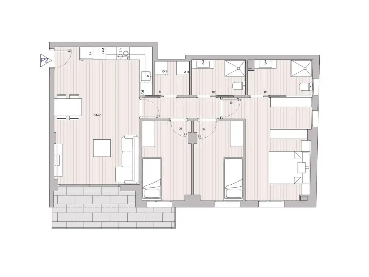 Wohnung zum Verkauf in Granollers mit Klimaanlage, Heizung und Terrasse