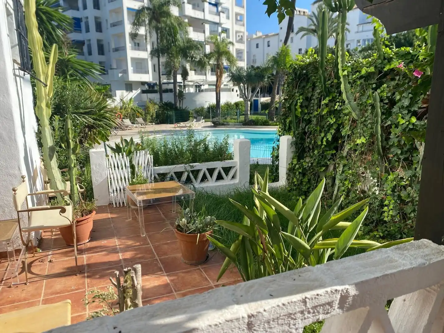 Garden of Apartments for rent in Marbella  with Air Conditioner, Furnished and Washing machine