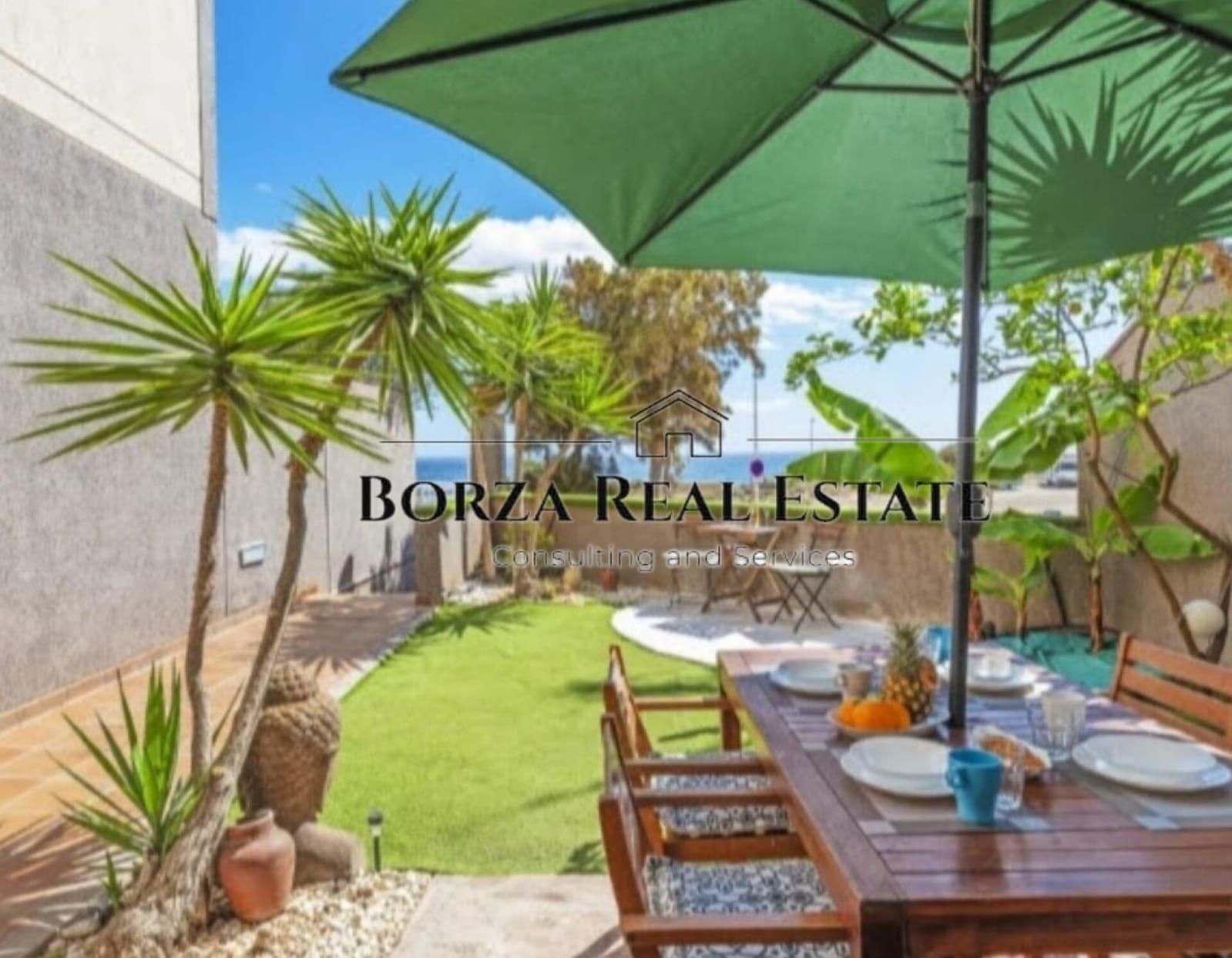 Exterior view of Single-family semi-detached for sale in Granadilla de Abona  with Private garden, Terrace and Furnished